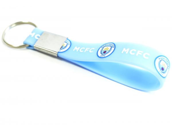 MAN CITY SILICONE KEYRING