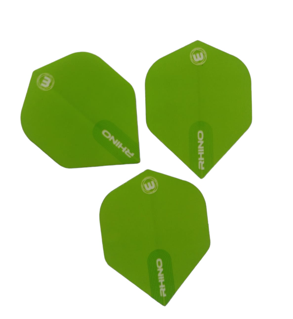 WINMAU RHINO DART FLIGHTS - GREEN (WINMAU LOGO)