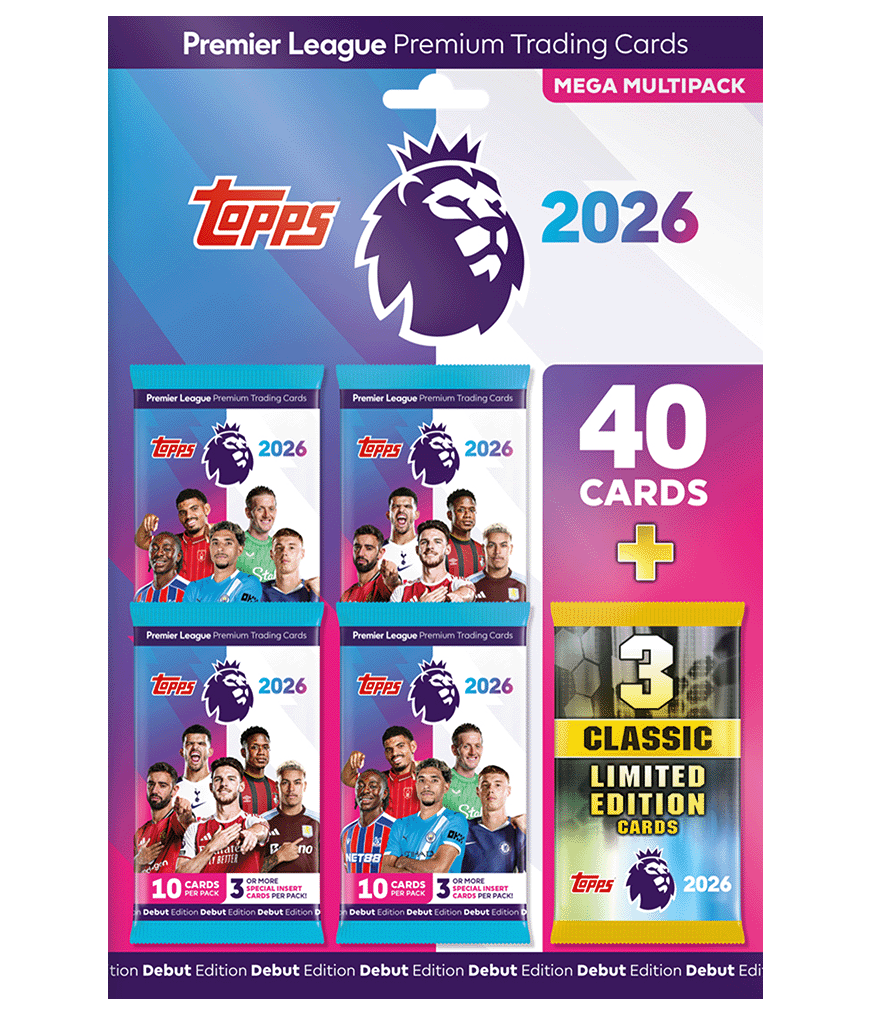 TOPPS PREMIER LEAGUE TRADING CARDS 2026 - MEGA MULTIPACK