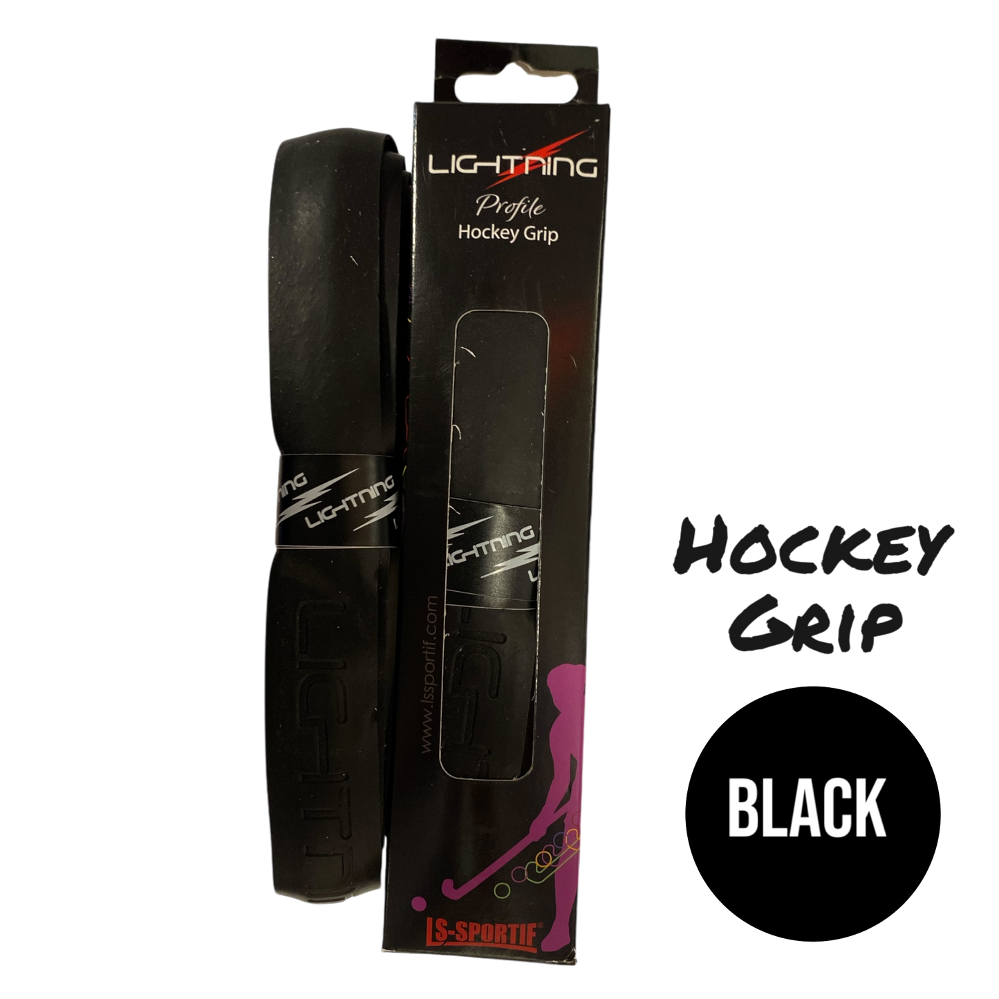 LIGHTNING XL HOCKEY GRIP - BLACK