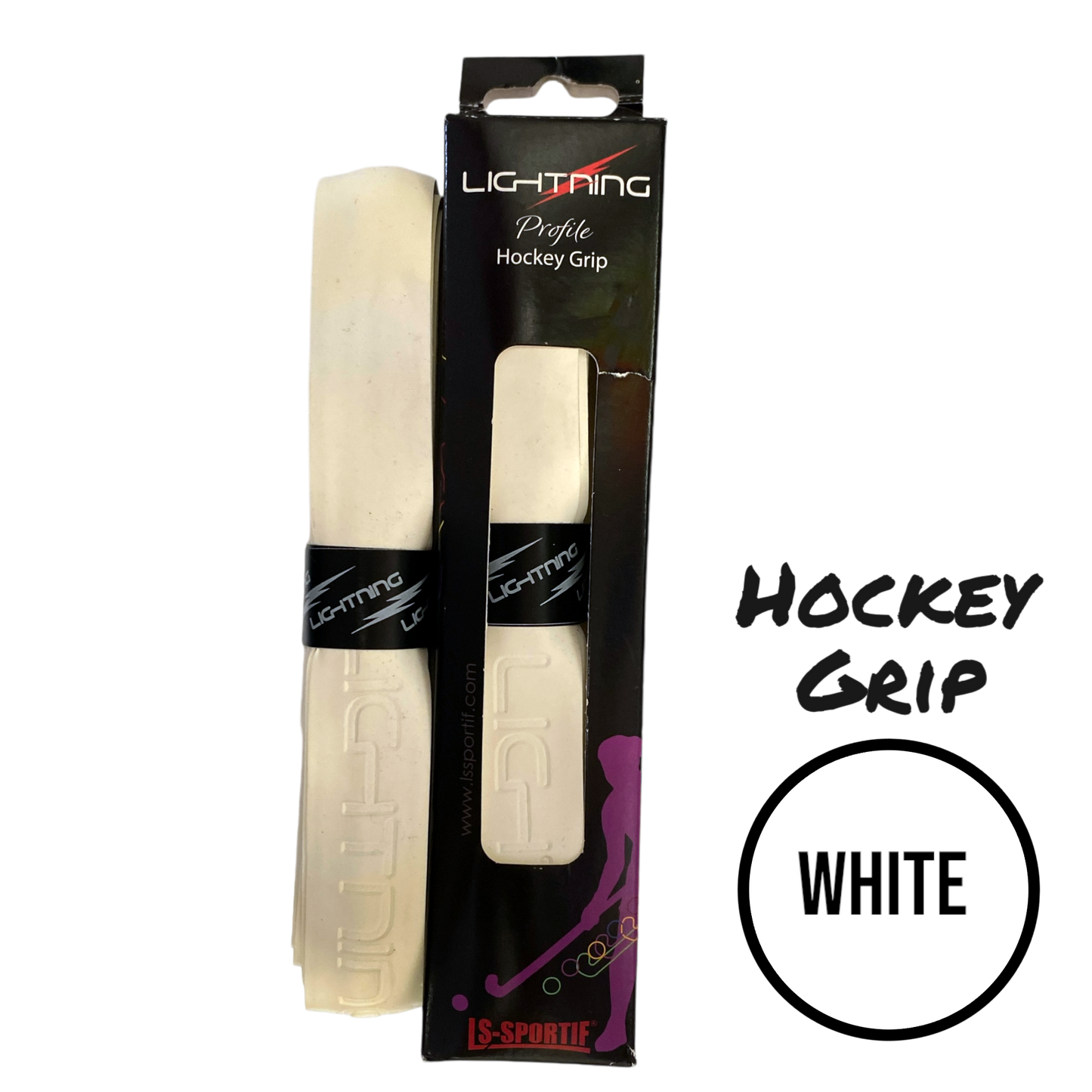 LIGHTNING XL HOCKEY GRIP - WHITE
