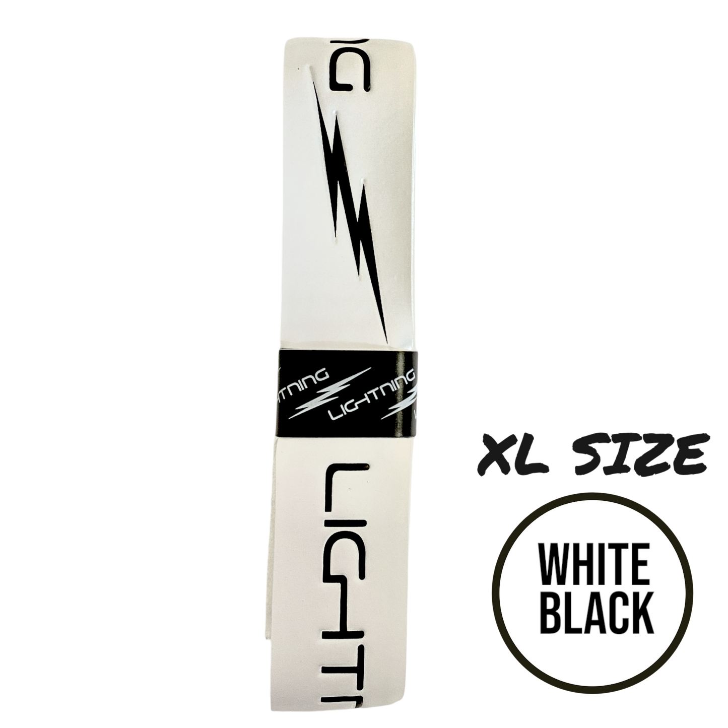LIGHTNING EMBOSSED HURLING GRIP XL WHITE/BLACK