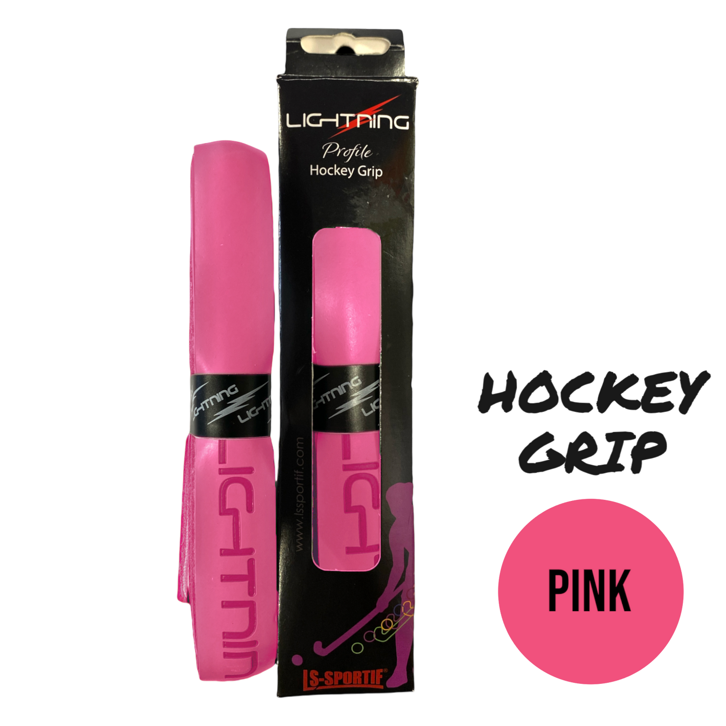 LIGHTNING XL HOCKEY GRIP - PINK