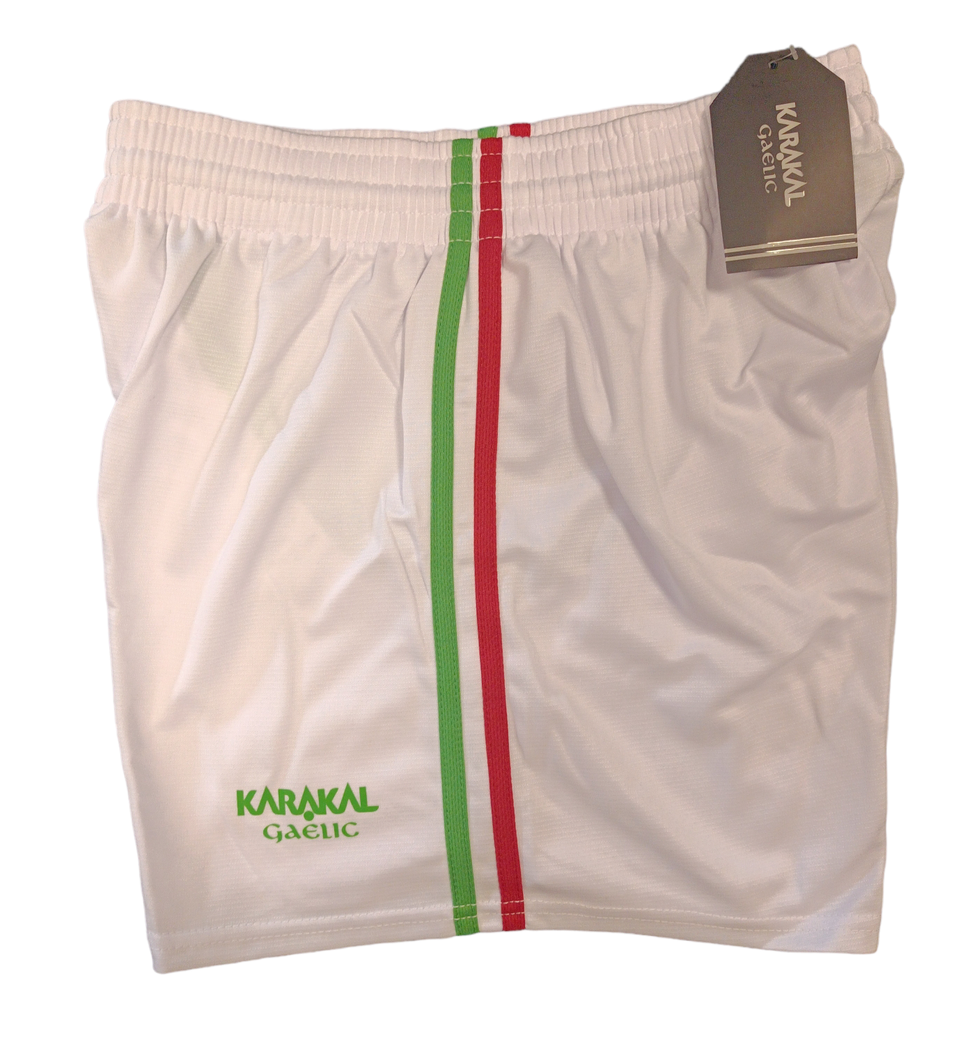 KARAKAL ELITE GAA SHORTS JUNIOR - WHITE/RED/GREEN