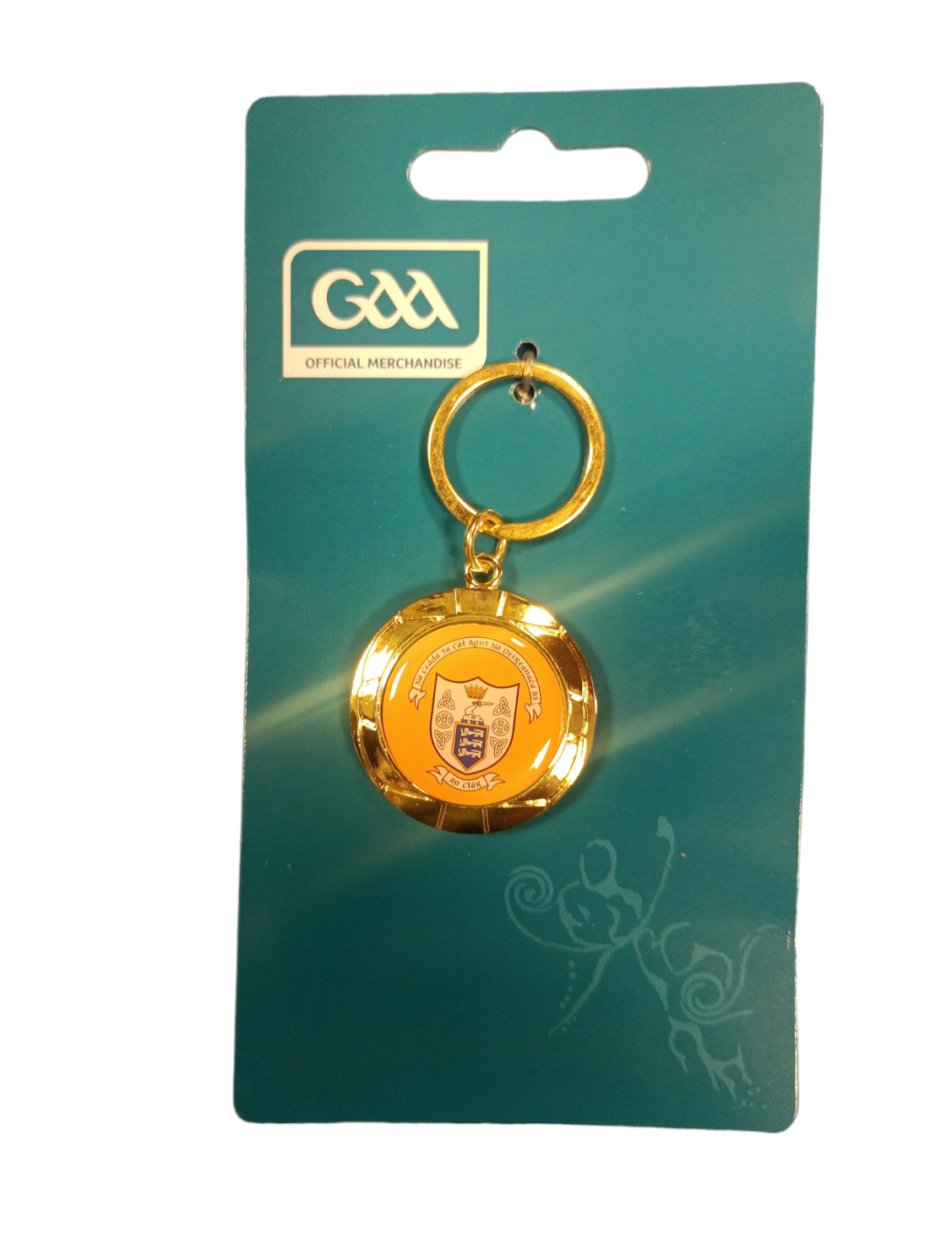 CLARE GAA KEYRING - GOLD