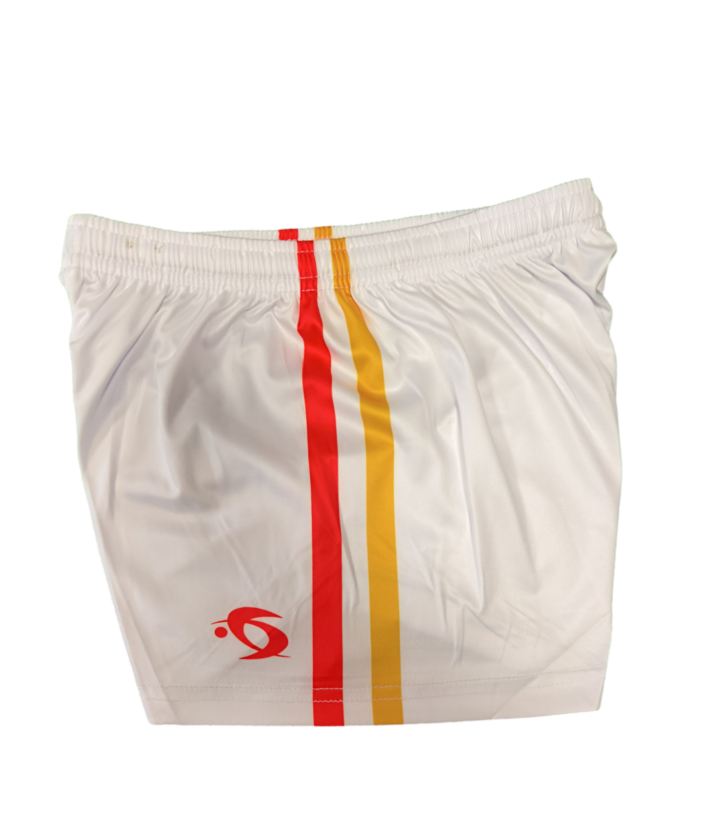 PREMIER SPORTS KIDS TRAINING SHORTS 24 - WHITE/RED/YELLOW