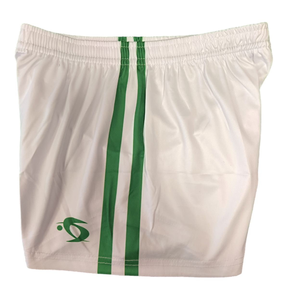 PREMIER SPORTS KIDS TRAINING SHORTS 24 - WHITE/GREEN