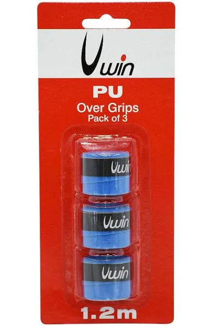 UWIN 3 PACK PU OVERGRIP- BLUE