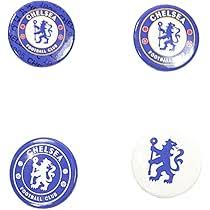 CHELSEA 4 PACK BUTTON BADGES
