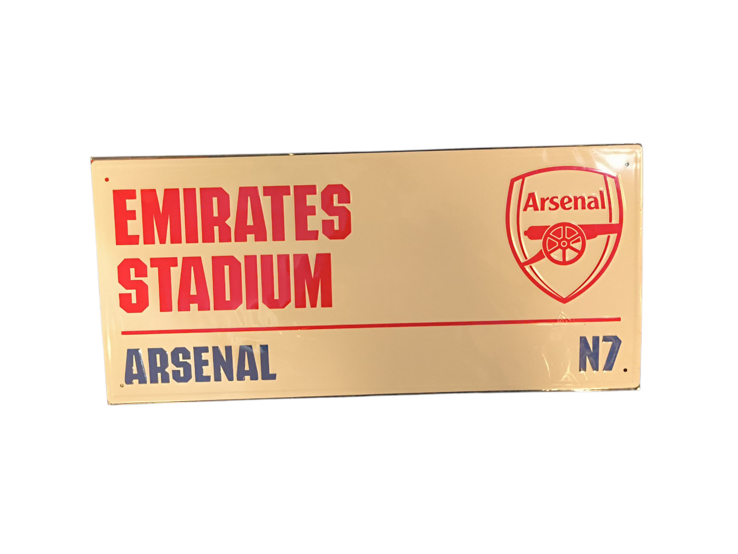 ARSENAL STREET SIGN - WHITE/RED