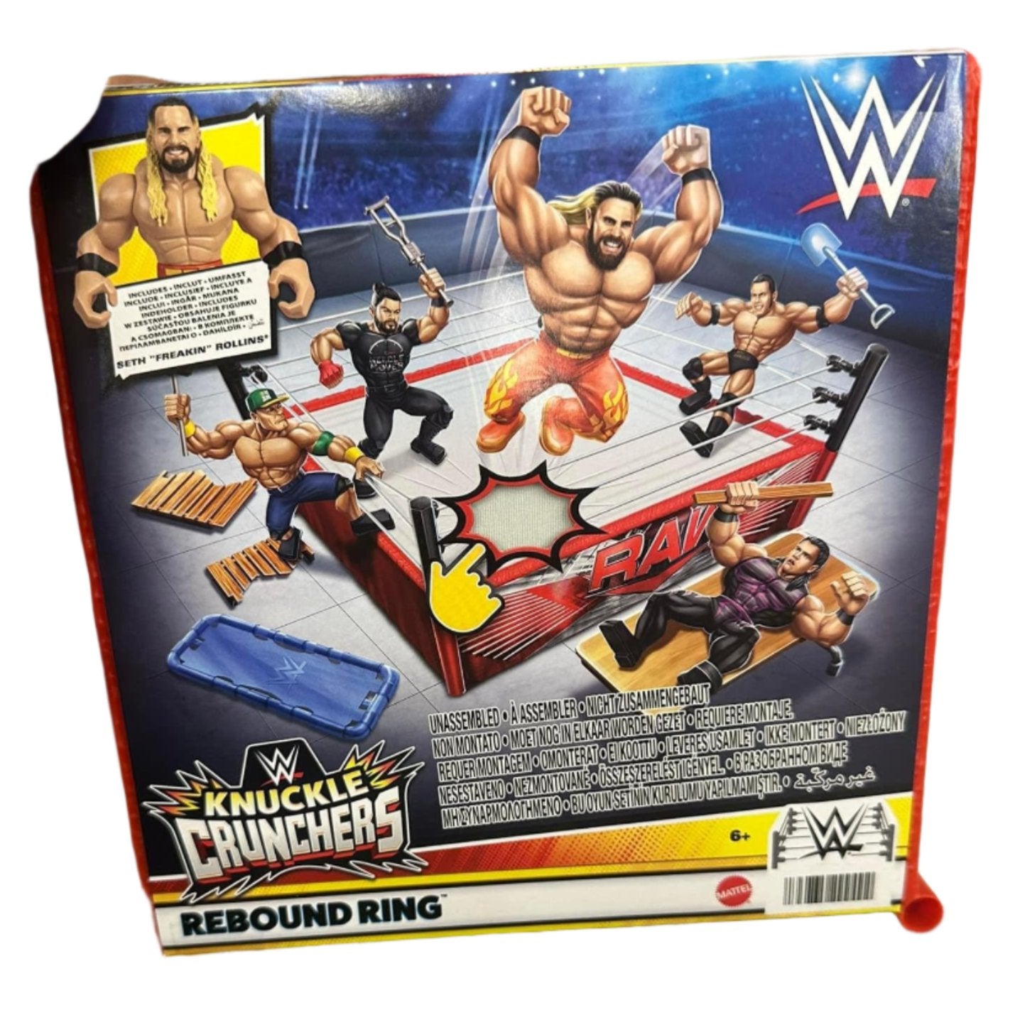 WWE KNUCKLE CRUNCHERS - REBOUND RING & FIGURE