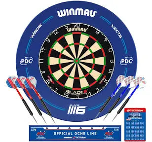 WINMAU PDC BLADE 6 DARTBOARD & SURROUND SET