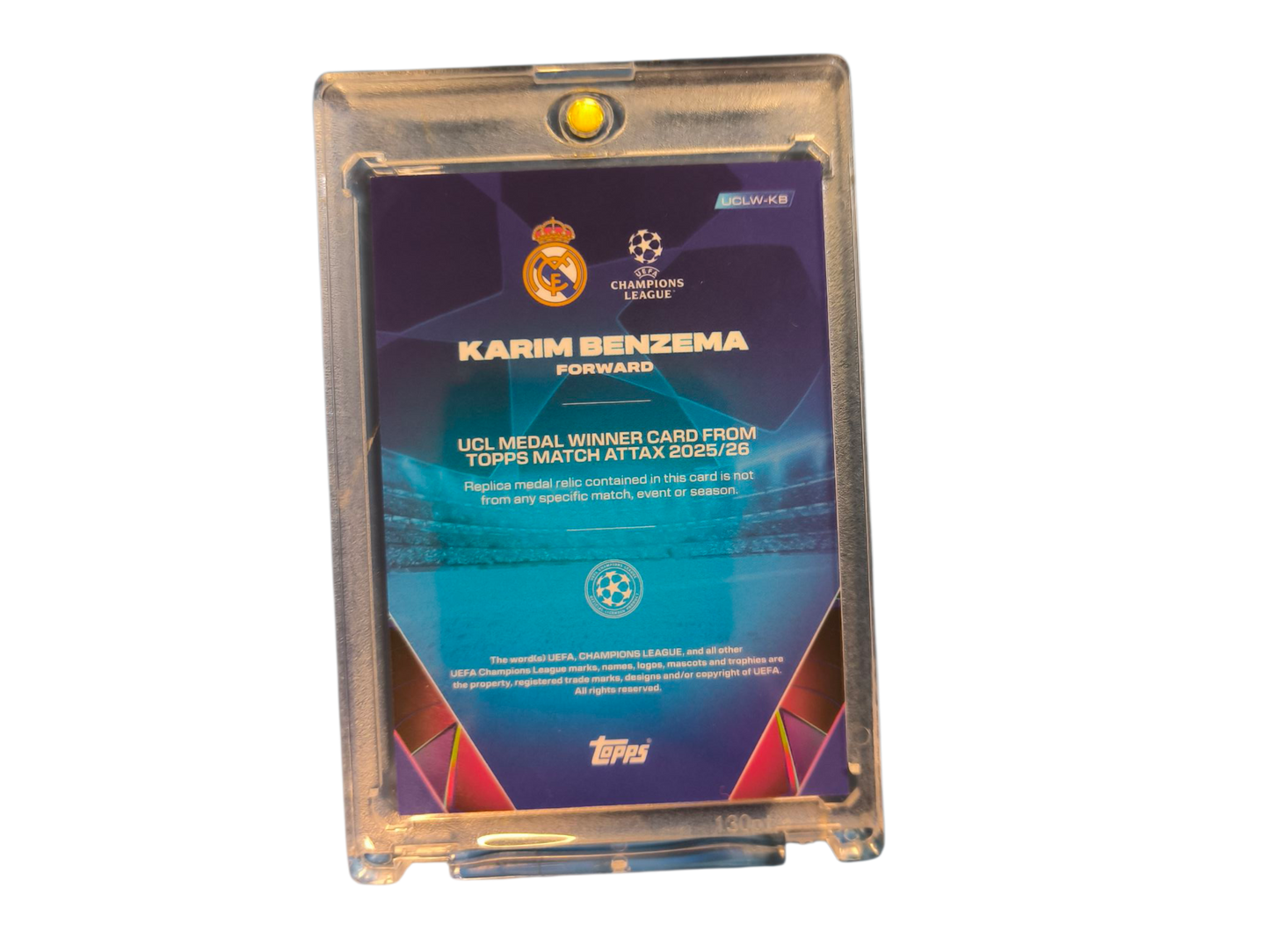 MATCH ATTAX 2025/26 KARIM BENZEMA UCL MEDAL CARD