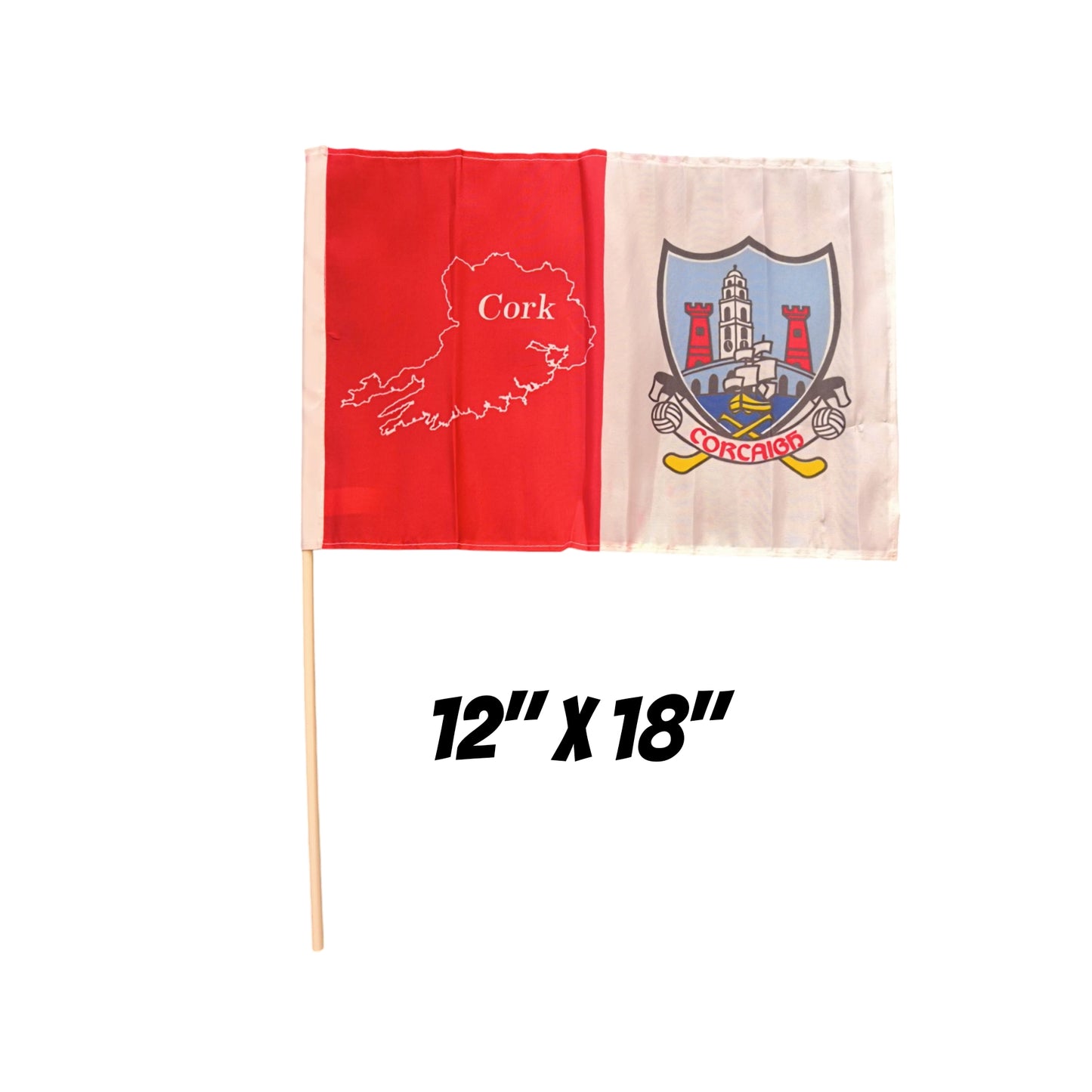 CORK GAA FLAG - 12" x 18"
