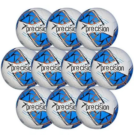 PRECISION FUSION IMS TRAINING FOOTBALL 10 PACK - BLUE/WHITE