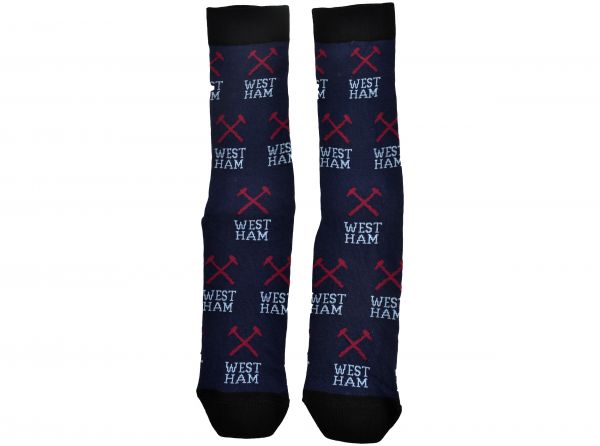 WEST HAM MULTI CREST SOCKS (8-11)