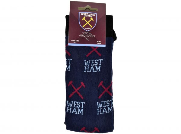 WEST HAM MULTI CREST SOCKS (8-11)