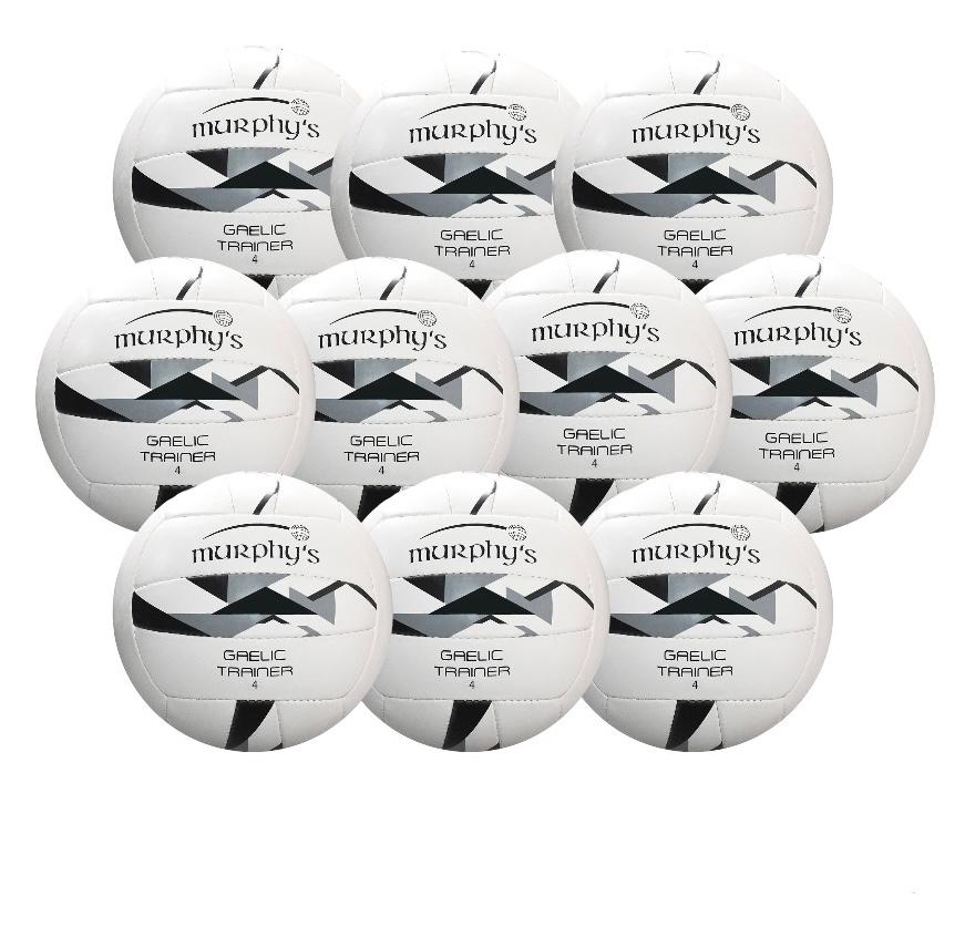 MURPHYS TRAINING GAELIC FOOTBALL SIZE 4 - 10 PACK