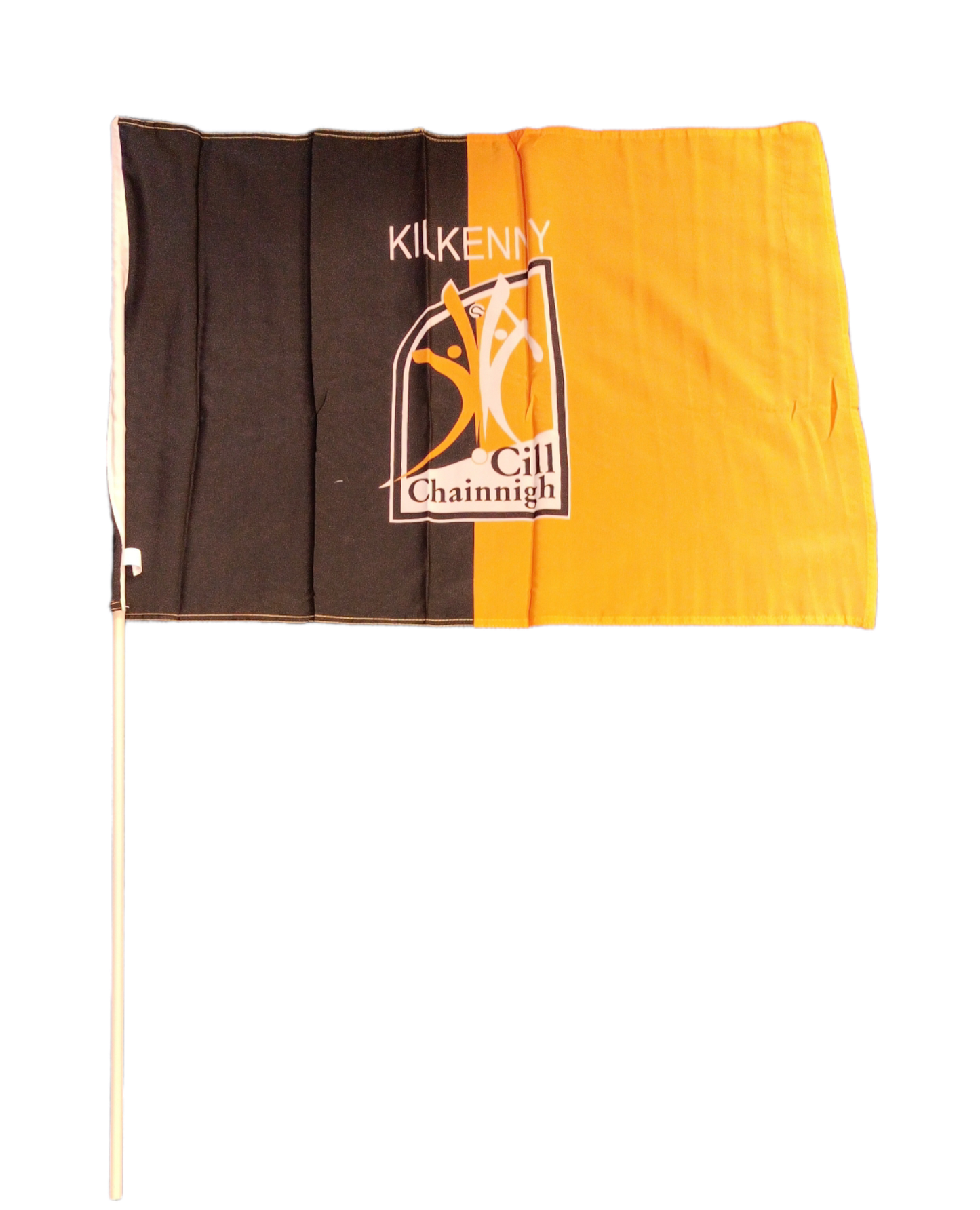 KILKENNY GAA FLAG ON STICK (12" x18")