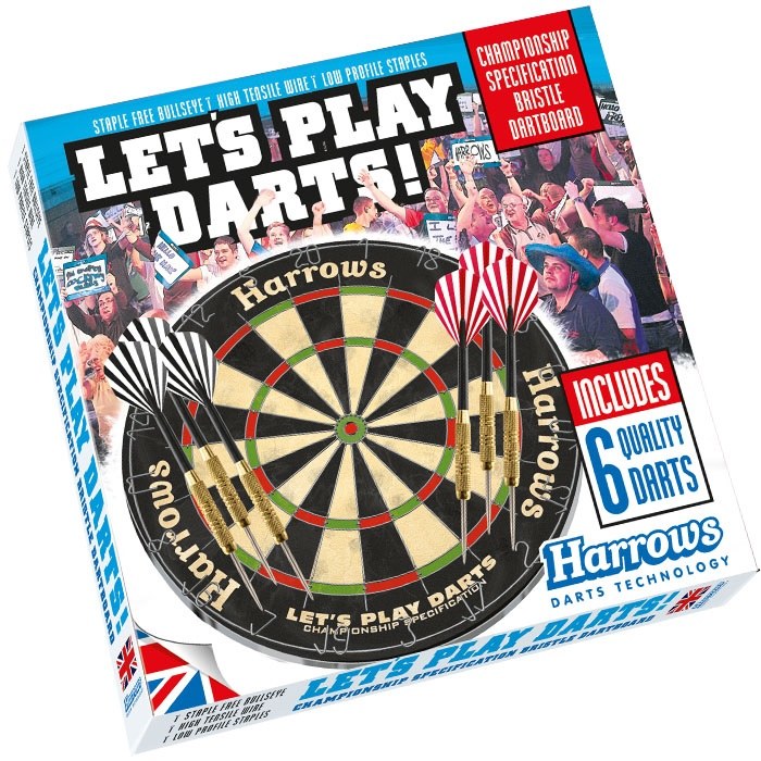 HARROWS LETS PLAY DARTS BRISTLE DARTBOARD