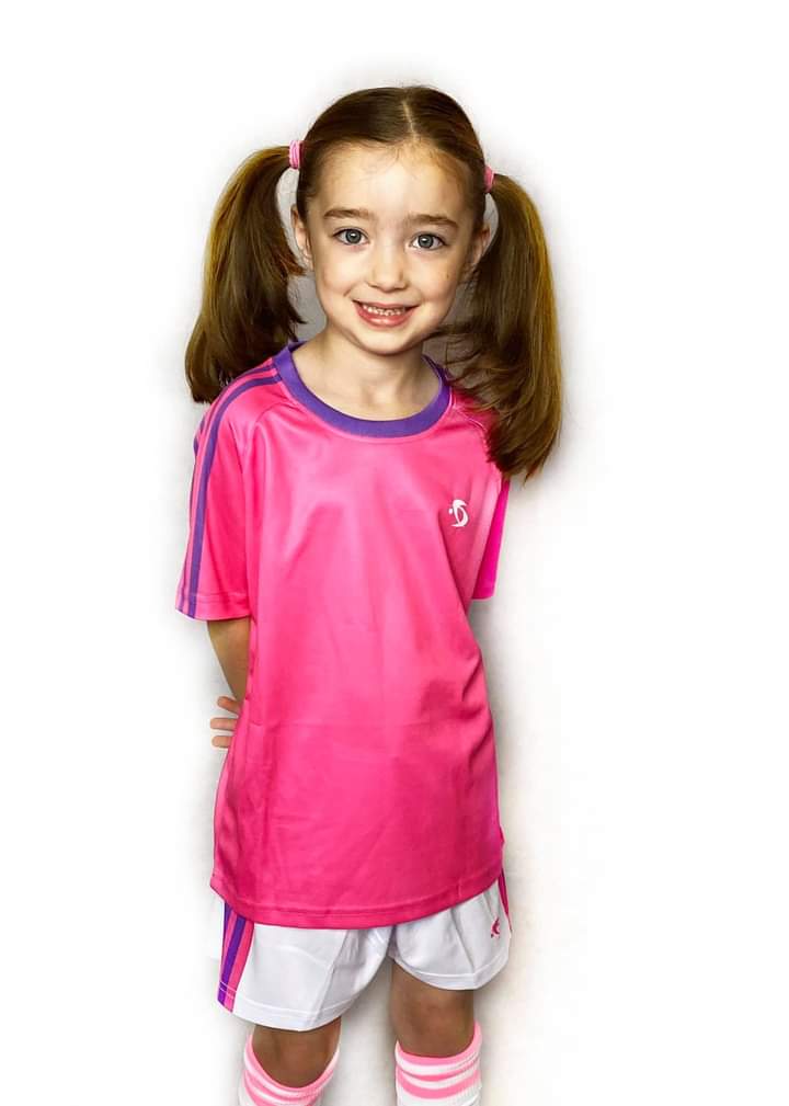 Childrens pink packer online jersey