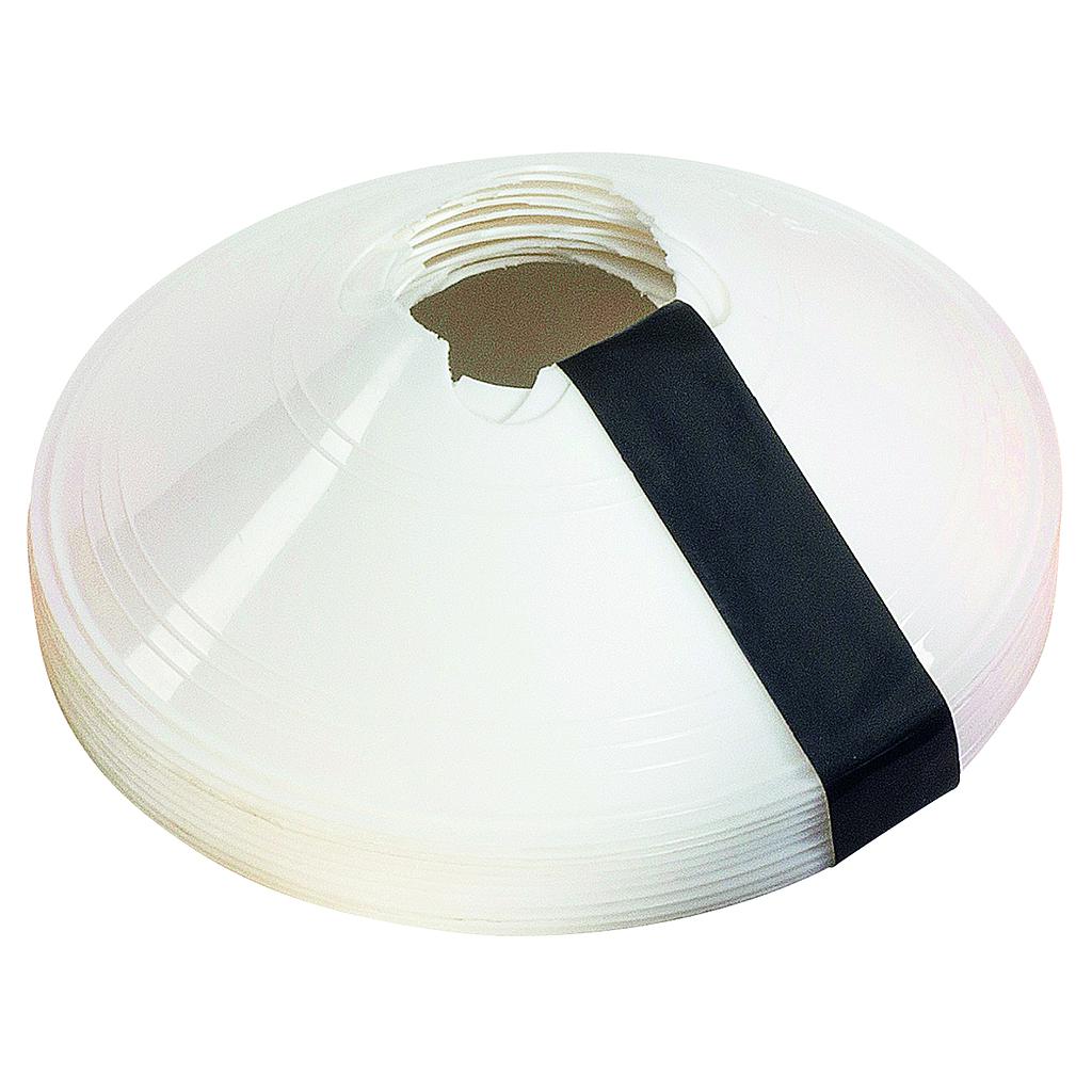 SET OF 10 SAUCER CONES - WHITE