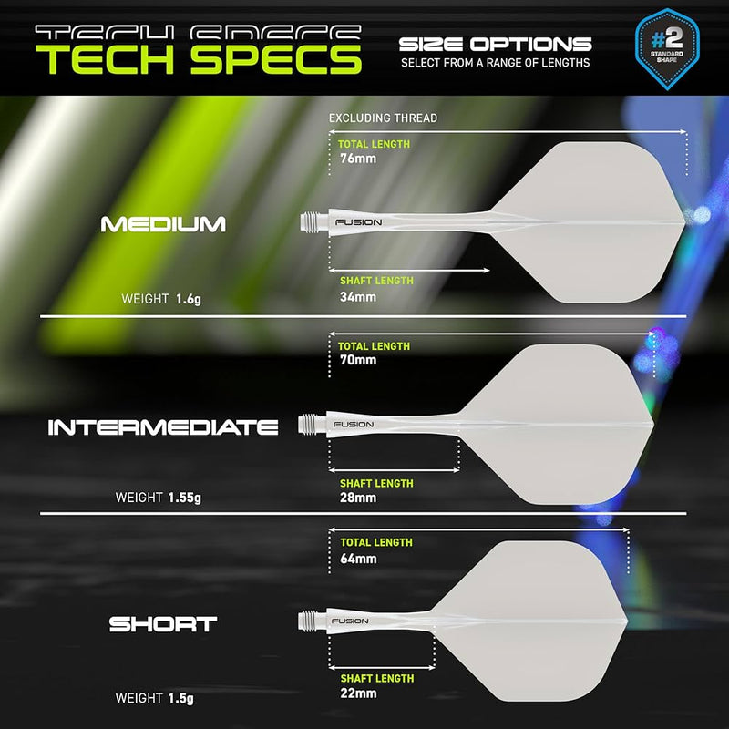 Winmau  - Fusion Integrated Flight/Shaft  - Grey  - Medium