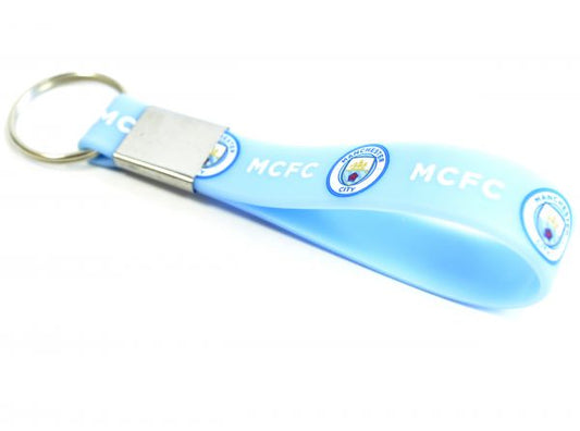 MAN CITY SILICONE KEYRING