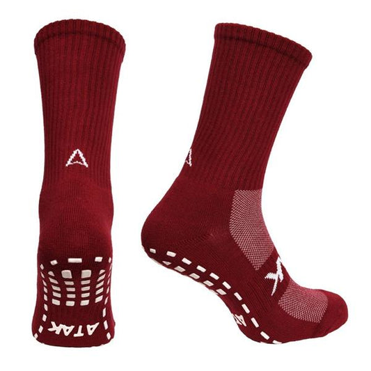 ATAK SHOX MID LEG GRIP SOCKS-MAROON