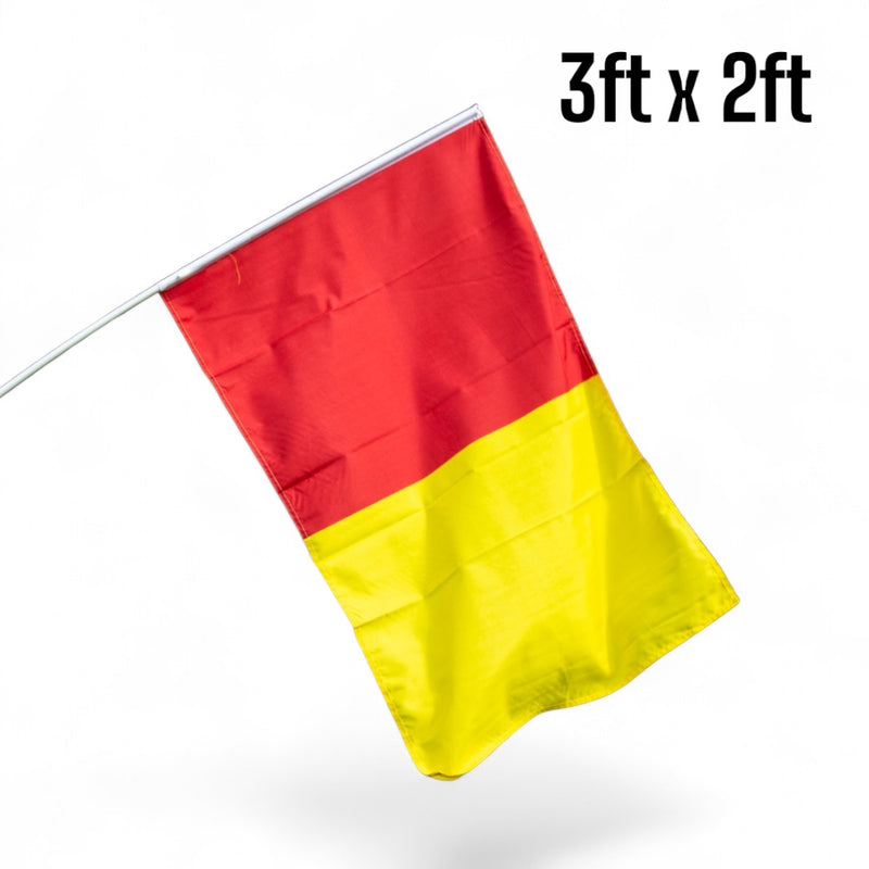 Half/Half Flag - Red/Yellow - 3ft x 2ft