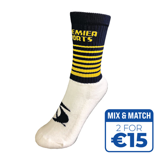 GAA HALF SOCKS - BLACK/YELLOW