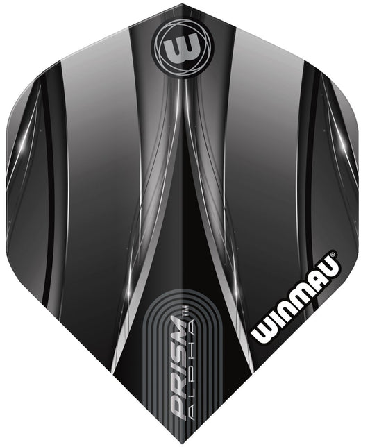 WINMAU PRISM ALPHA DART FLIGHTS - BLACK/GREY .726