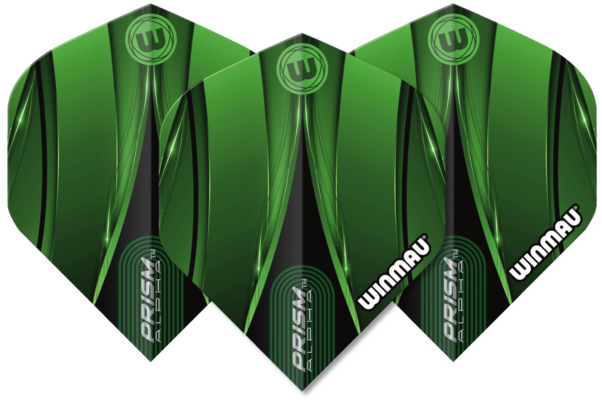 WINMAU PRISM ALPHA DART FLIGHTS - GREEN .727