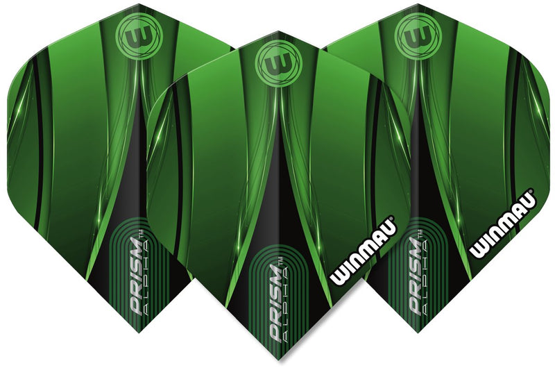 Winmau  - Prism Alpha Dart Flights  - Green  - .727
