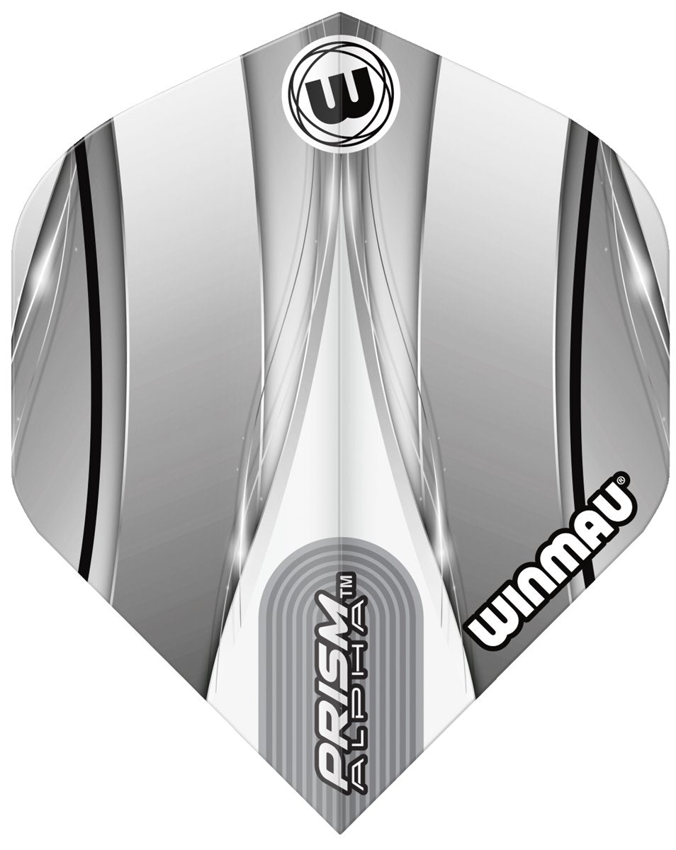 WINMAU PRISM ALPHA DART FLIGHTS - SILVER/GREY .728