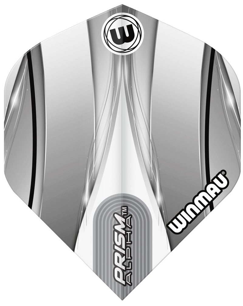 Winmau  - Prism Alpha Dart Flights  - Silver/Grey  - .728
