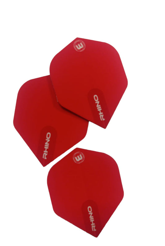 WINMAU RHINO DART FLIGHTS - RED (WINMAU LOGO)