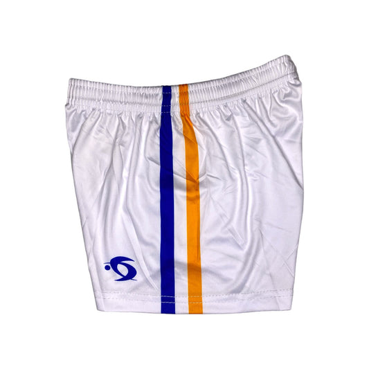 PREMIER SPORTS KIDS TRAINING SHORTS 24 - WHITE/BLUE/GOLD