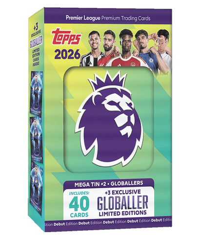 TOPPS PREMIER LEAGUE TRADING CARDS 2026 - MEGA TIN #2 GLOBALLERS