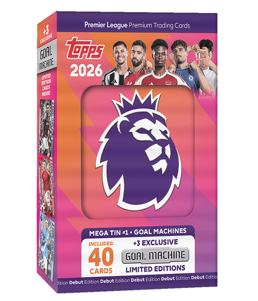 TOPPS PREMIER LEAGUE TRADING CARDS 2026 - MEGA TIN #1 GOAL MACHINE