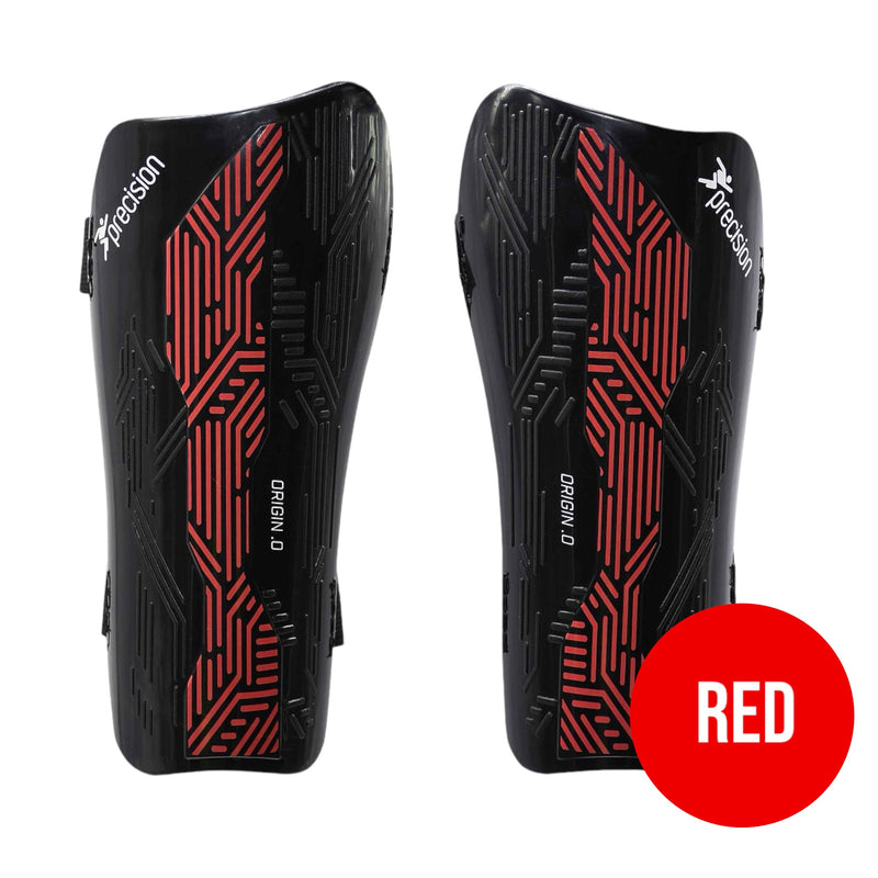 Precision  - Origin.0 Shinguards  - Black/Red