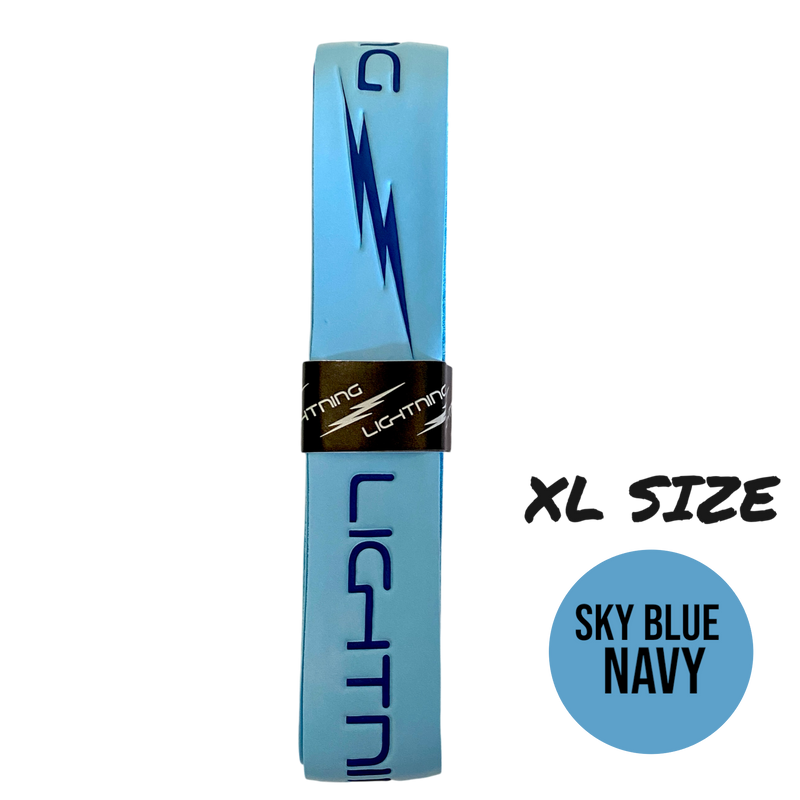 Lightning  - Embossed Hurling Grip  - XL  - Sky Blue/Navy