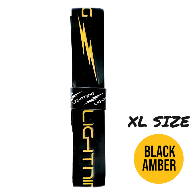 Lightning  - Embossed Hurling Grip  - XL  - Black/Amber