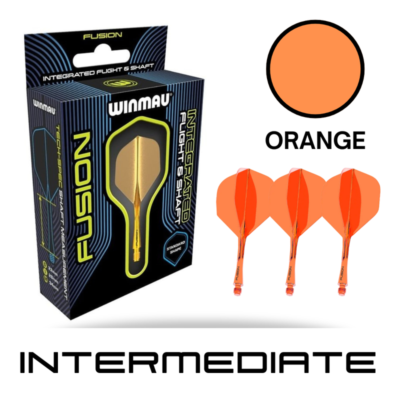 Winmau  - Fusion Integrated Flight/Shaft  - Orange  - Intermediate