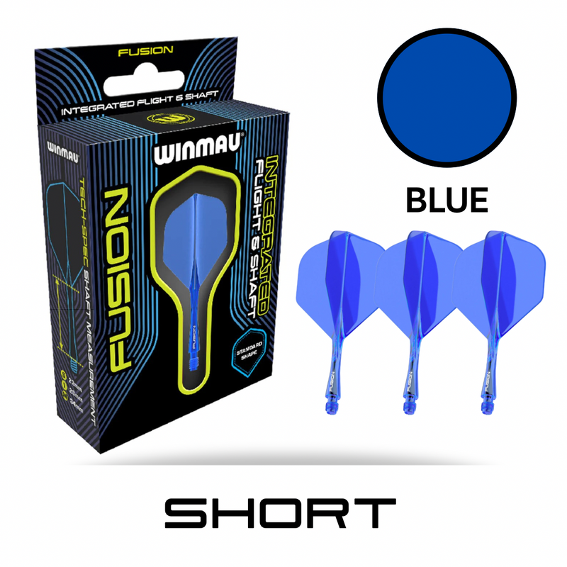 Winmau  - Fusion Integrated Flight/Shaft  - Blue  - Short
