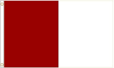 Supporters Flag - Half/Half - Maroon/White