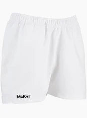MCKEEVER CORE RUGBY SHORTS WHITE - SENIOR