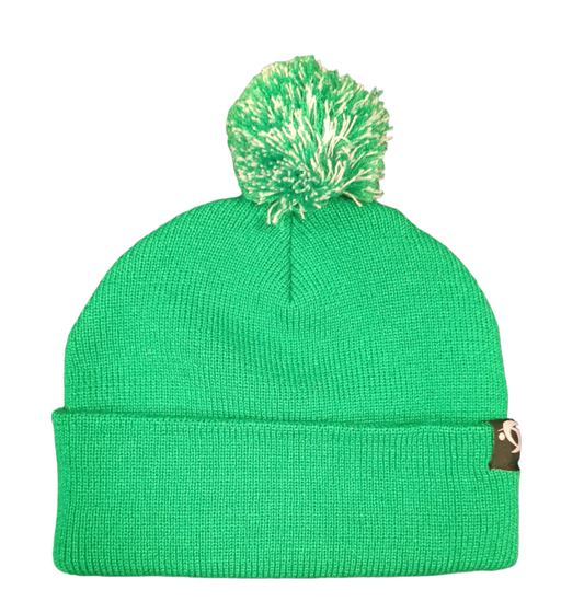 PREMIER SPORTS GREEN BOBBLE HAT - GREEN/WHITE BOBBLE