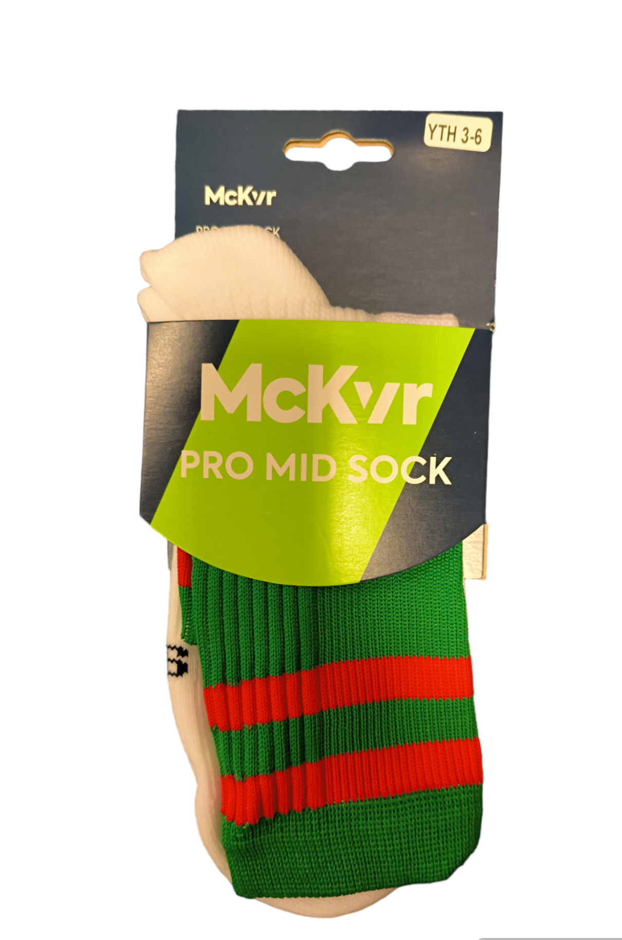 MCKEEVER PRO MID SOCK - GREEN/RED