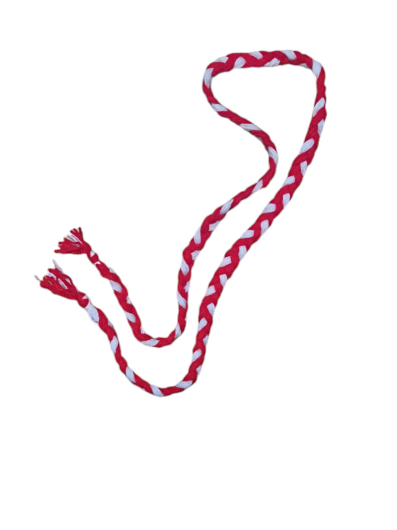 Wool Supporters Plait  - Red/White